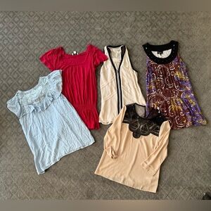 Women’s Blouse & Top Size S Bundle Ann Taylor Loft, Naked Zebra Solid & Prints